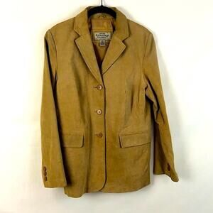 Vintage Y2K Tan Suede Leather Jacket